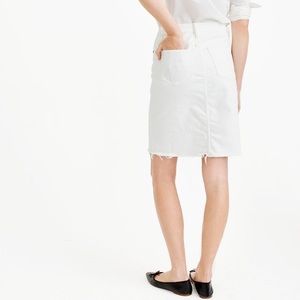 J. Crew Frayed Denim Pencil Skirt